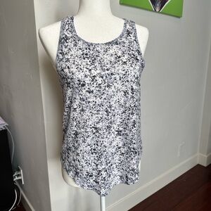Athleta Black and White Speckled Tank Top